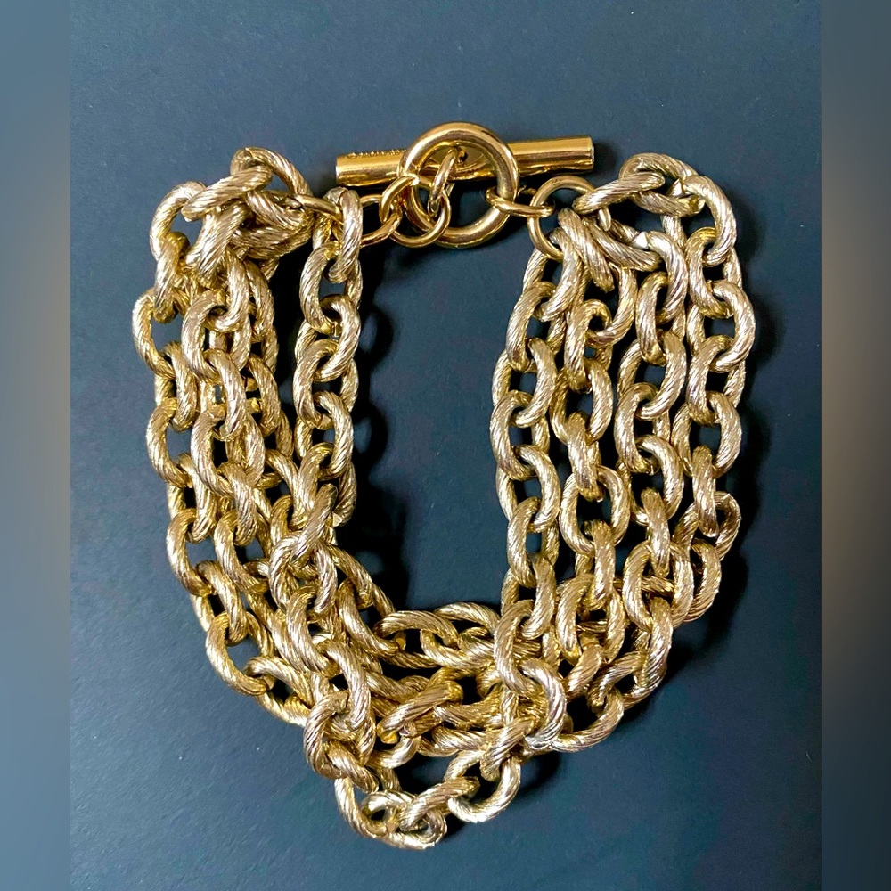 Vintage SARAH COVENTRY Gold Tone Cable Chain Bracelet